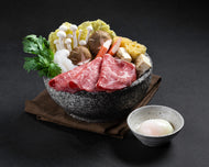 AAA Oyster Blade Sukiyaki (Free Rice & Egg）AAA 霜降牛壽喜鍋  (附白飯&生雞蛋）